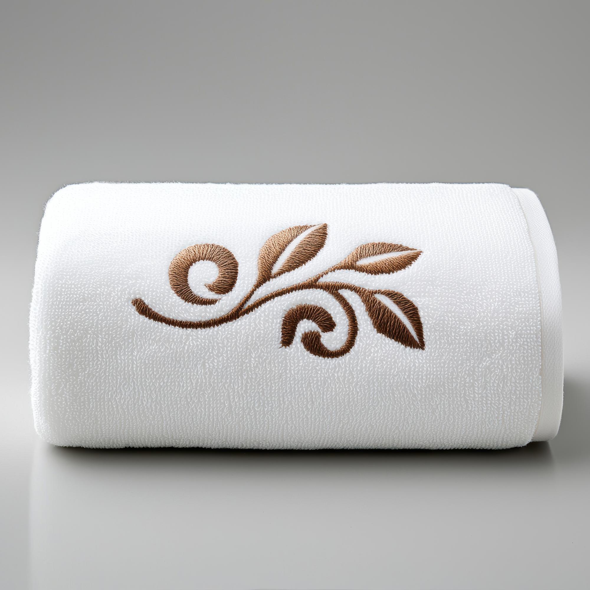 custom monogram on cotton towel